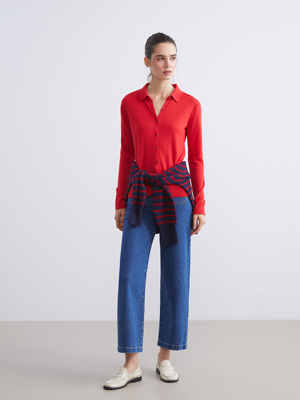 LCW Vision Woman RED Shirt -W5GC65Z8-S7R
