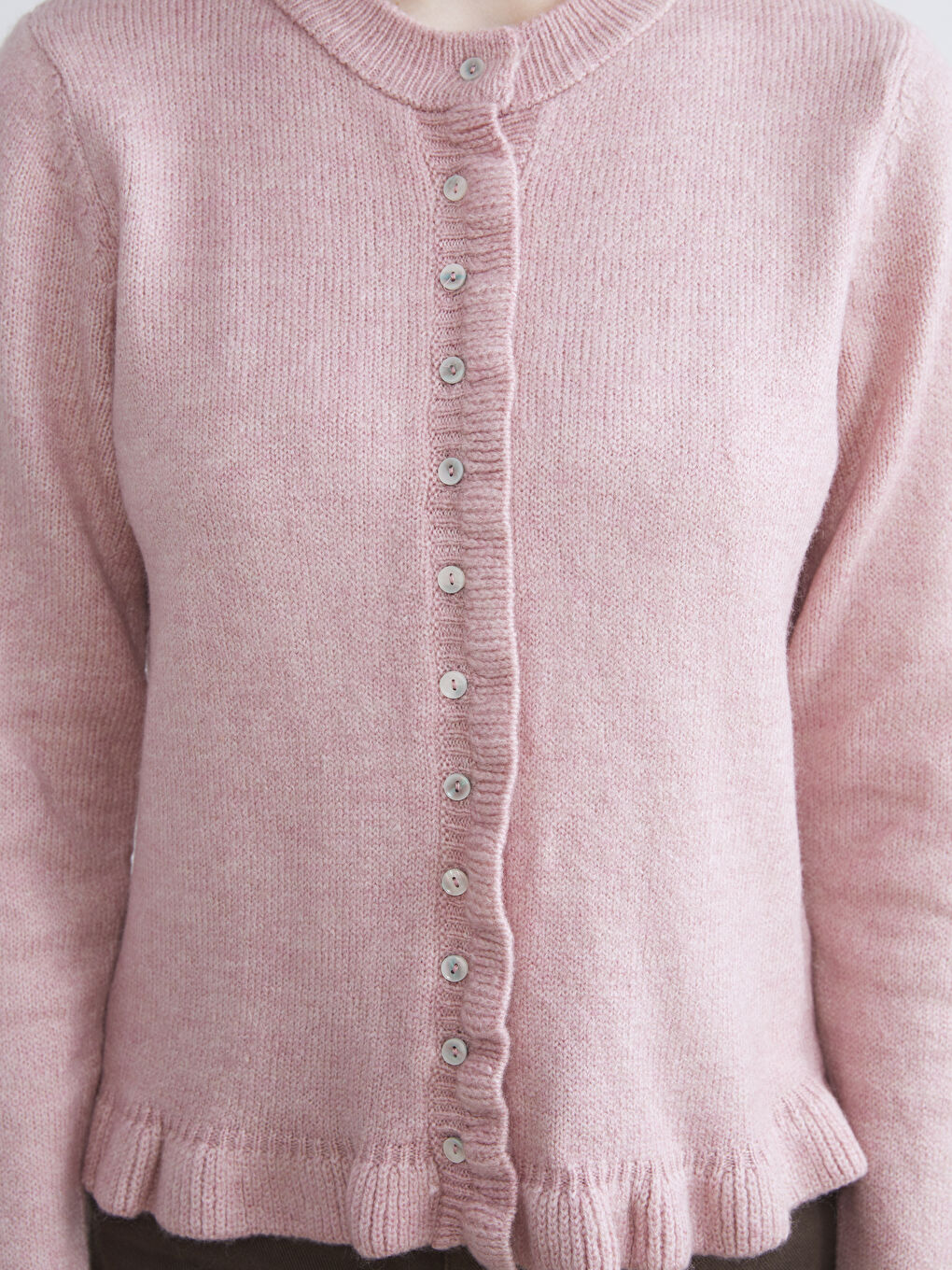 LCW Vision Crew Neck Women's Knitwear Cardigan -W5GC66Z8-RVR