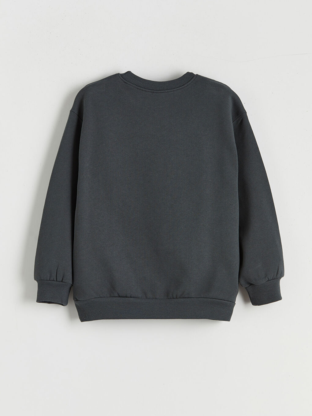 Antrasit Bisiklet Yaka Erkek Çocuk Kalın Sweatshirt 2'li-4