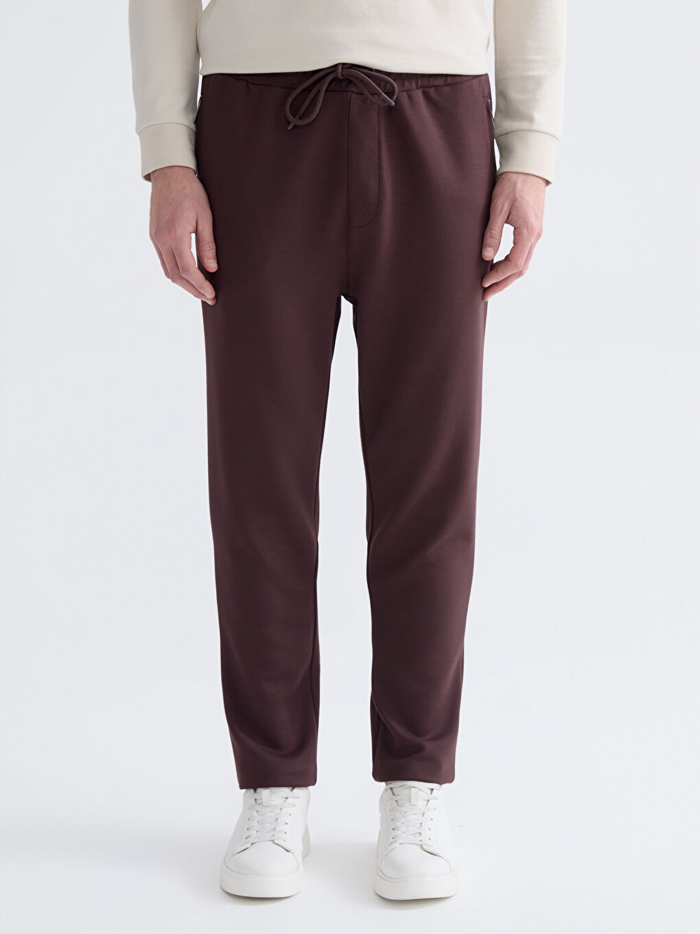 Kahverengi Standart Kalıp Erkek Eşofman Altı-1