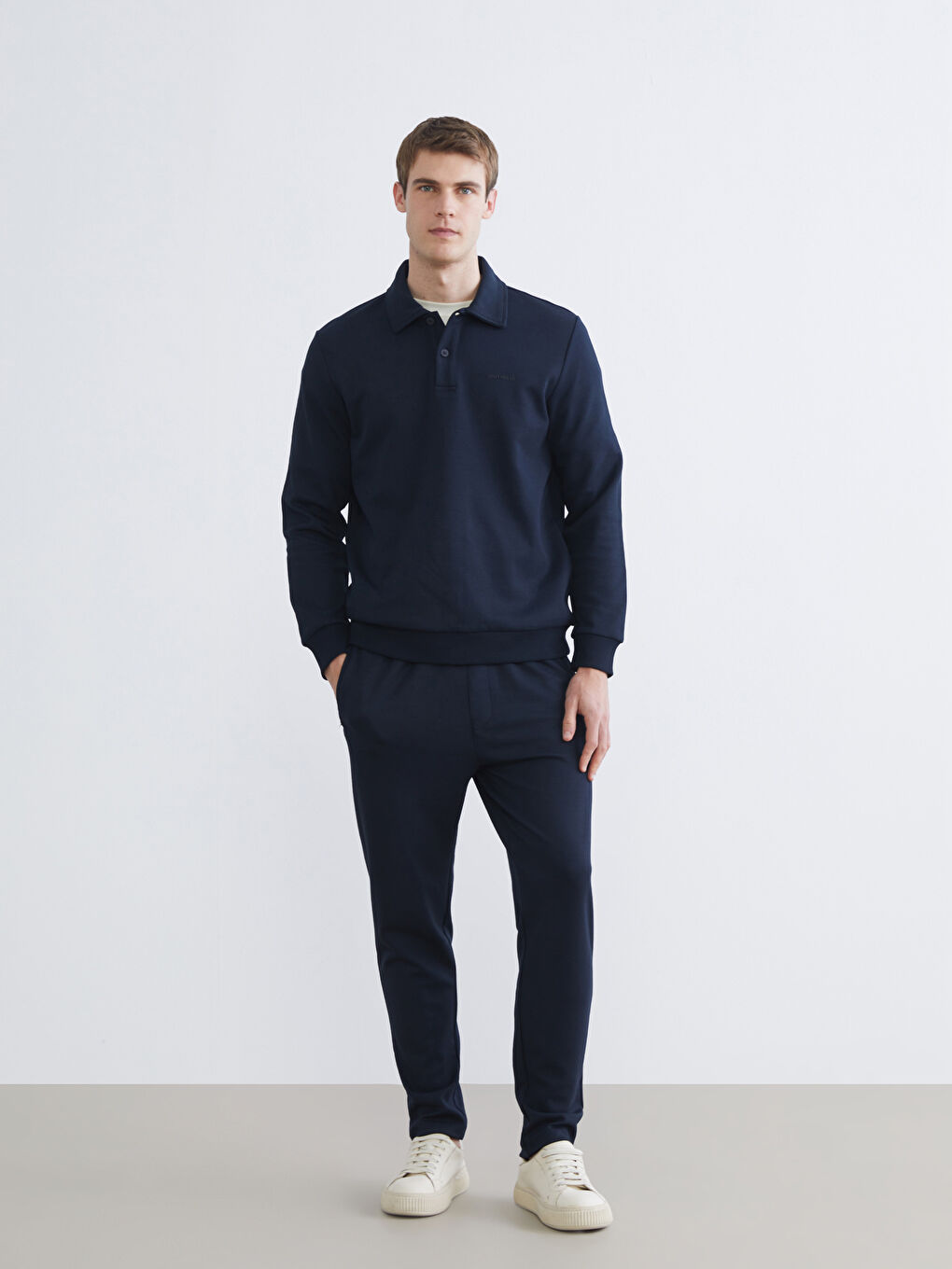 Lacivert Standart Kalıp Erkek Eşofman Altı