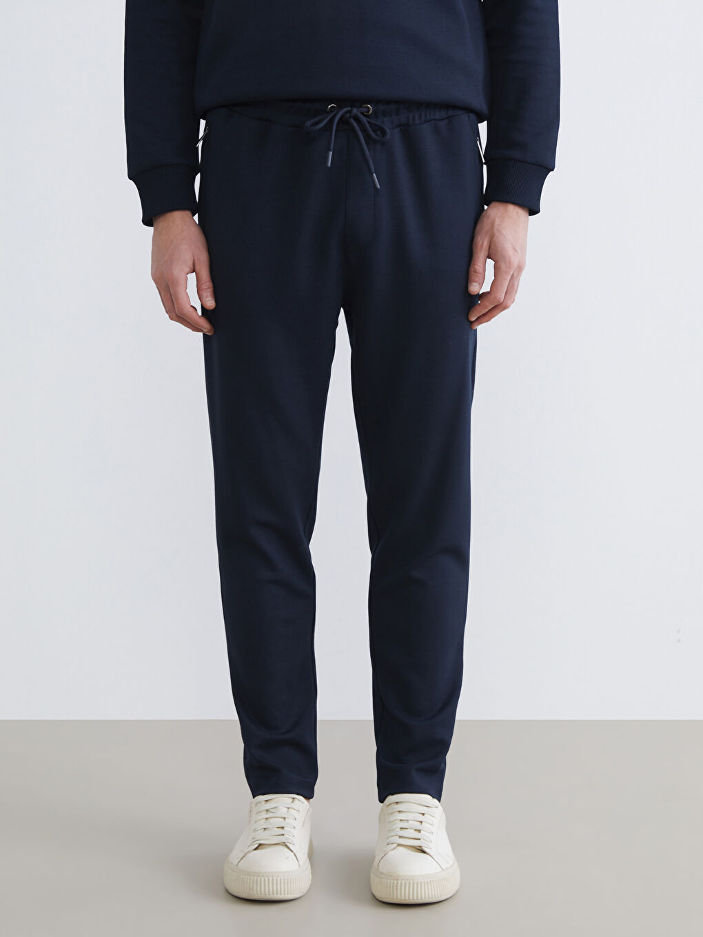 Lacivert Standart Kalıp Erkek Eşofman Altı-1