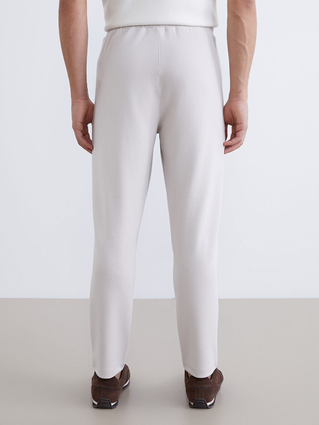 Bej Standart Kalıp Erkek Eşofman Altı-3