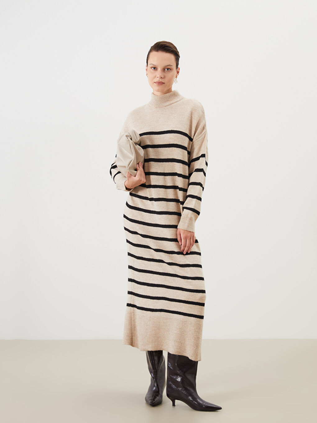 LCW Modest فستان أسود امرأة -W5GC89Z8-LEG
