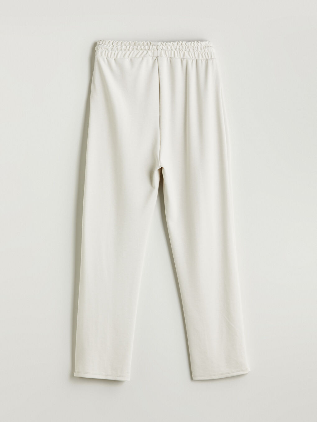 Bej Beli Lastikli Kadın Eşofman Altı-5