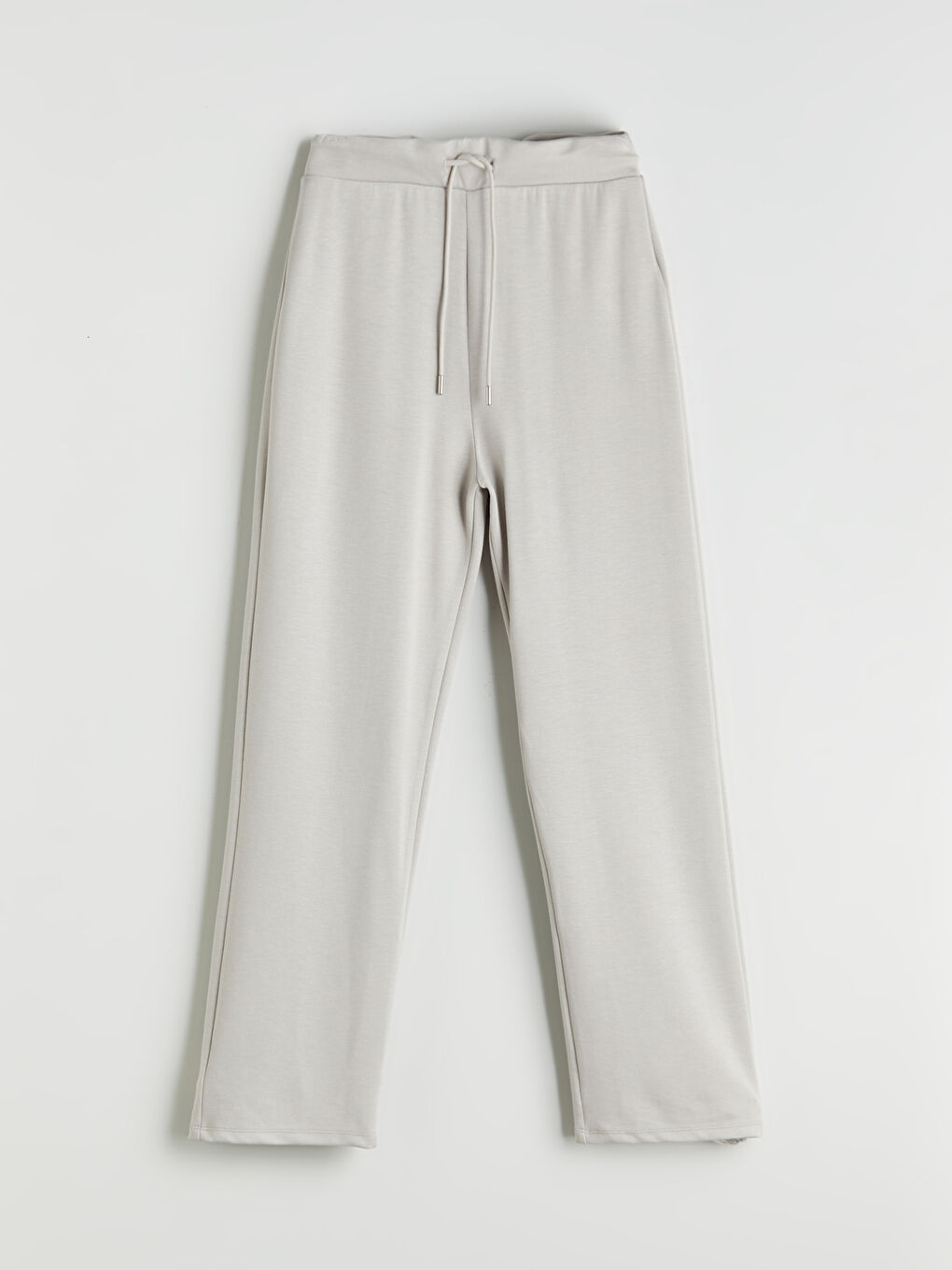 Gri Beli Lastikli Kadın Eşofman Altı-4