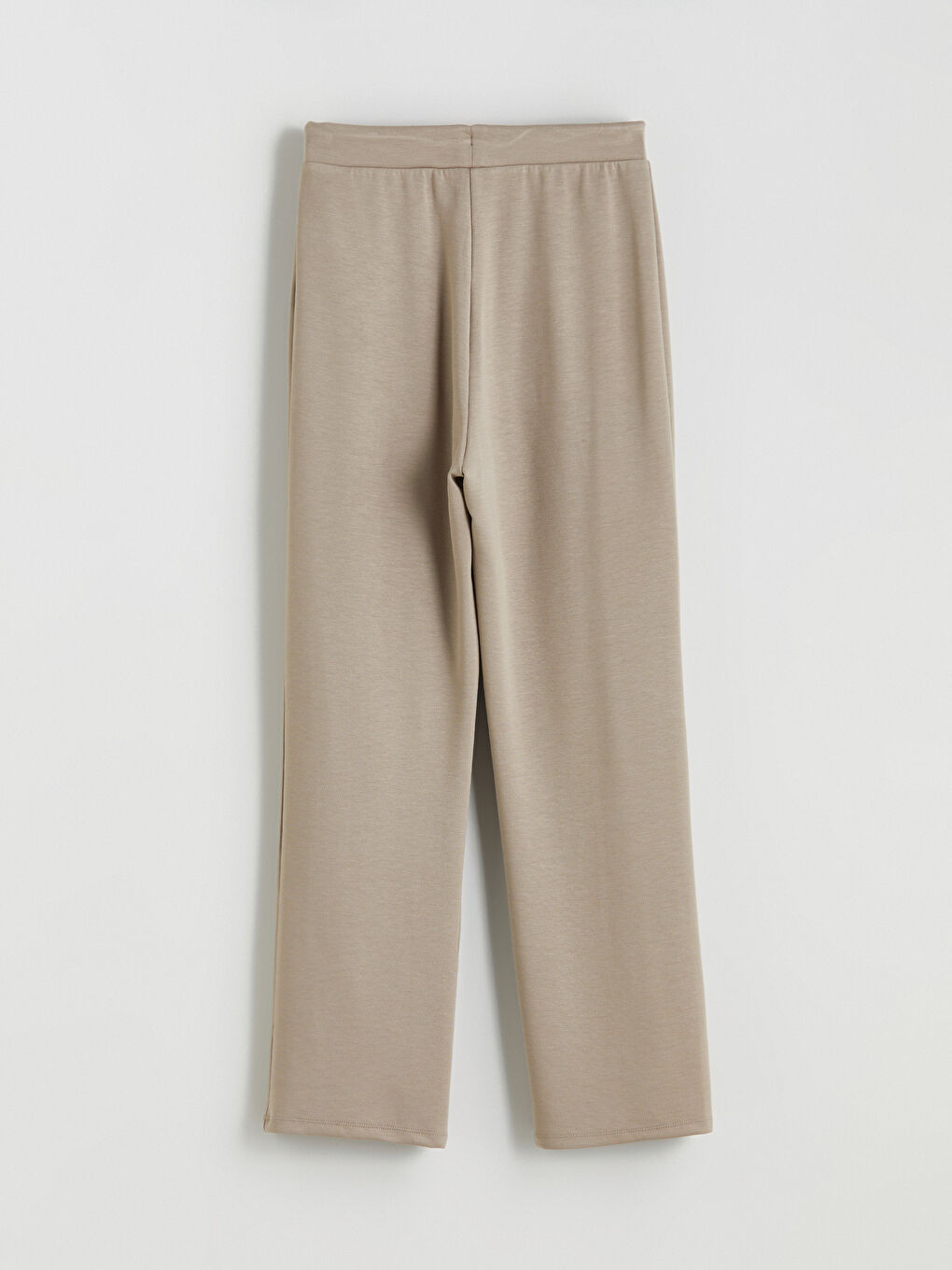 Bej Beli Lastikli Kadın Eşofman Altı-5