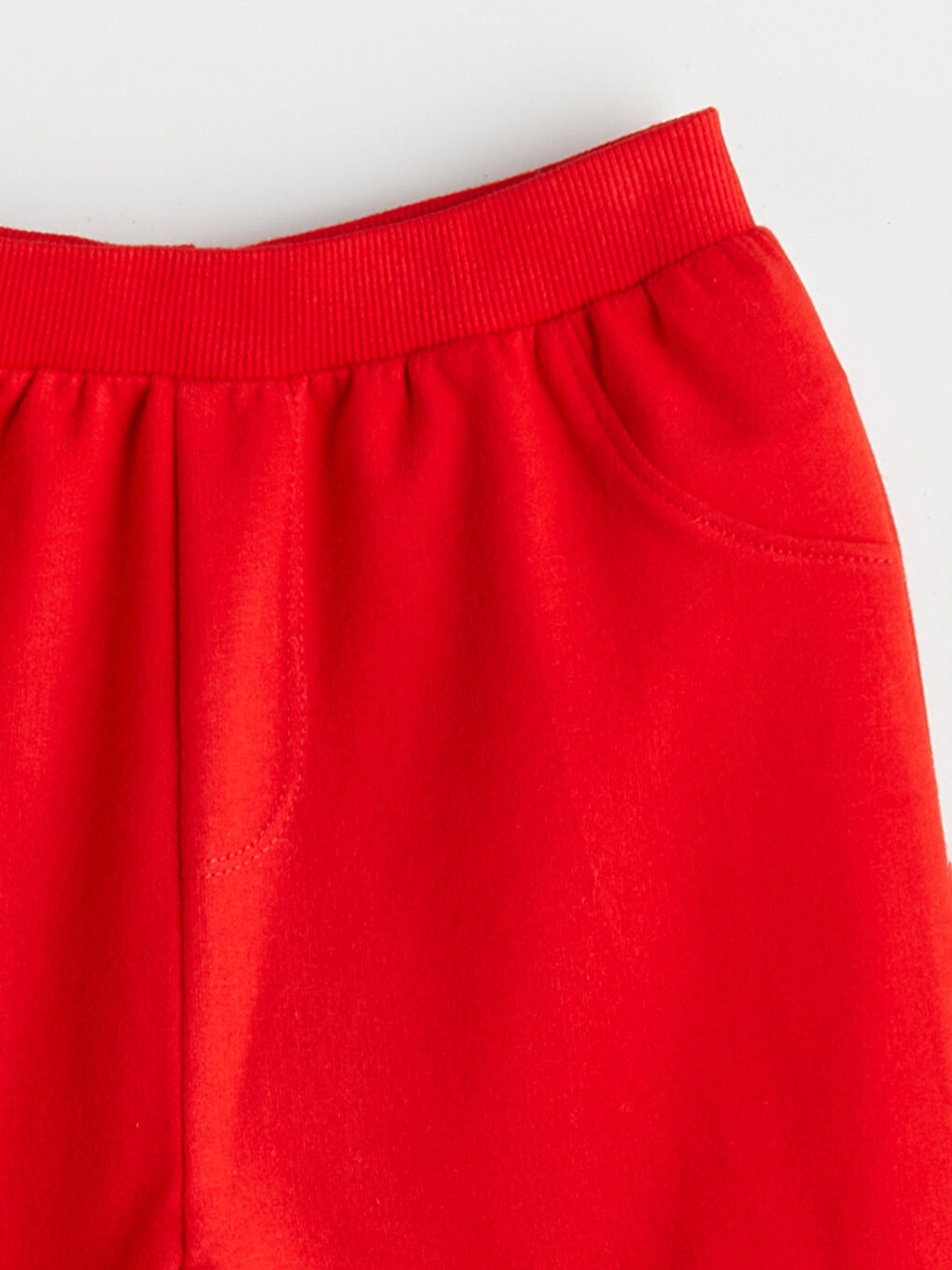 Kırmızı Beli Lastikli Basic Erkek Bebek Jogger Eşofman Altı-2