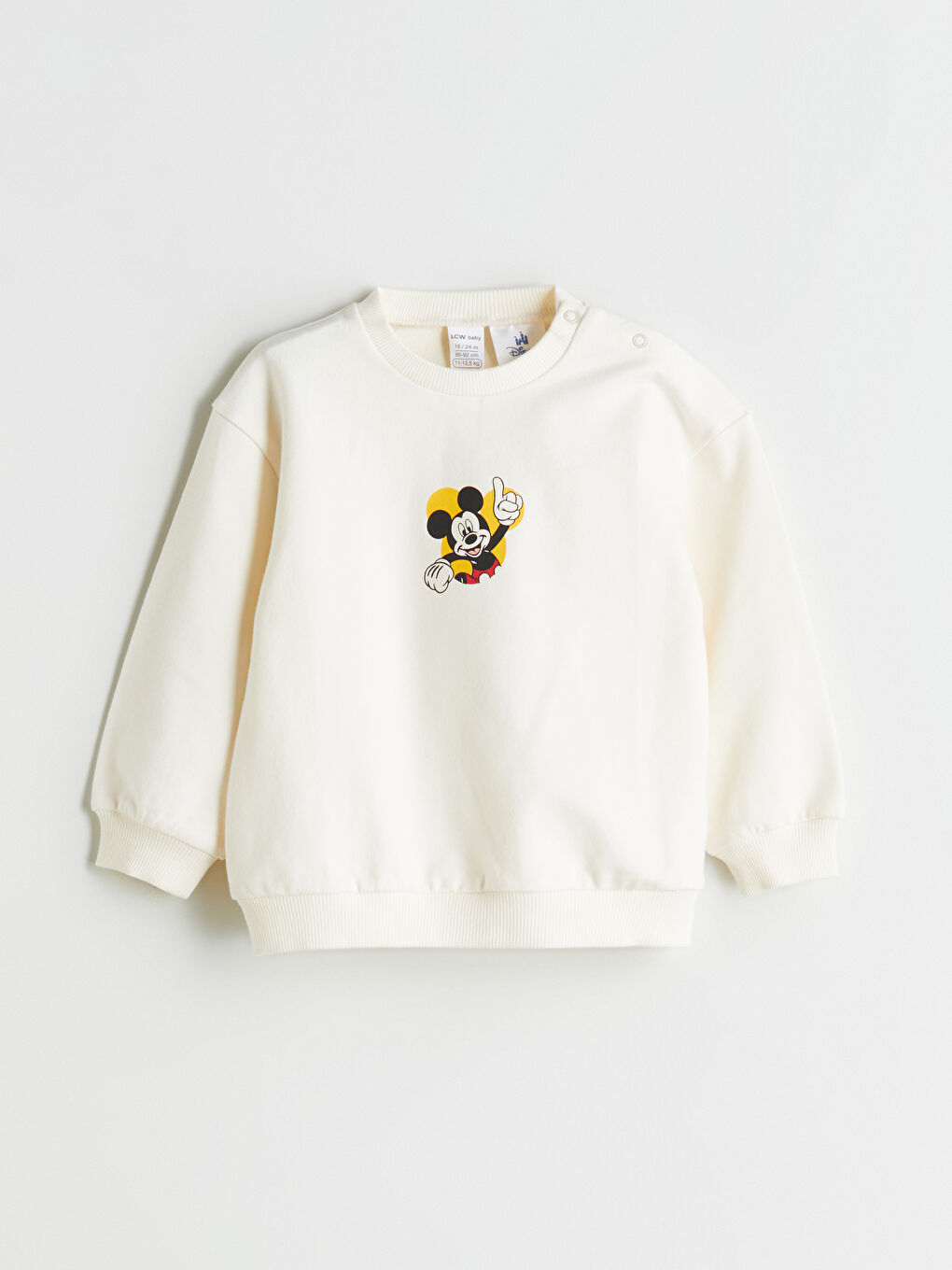 Crew Neck Mickey Mouse Printed Baby Boy Sweatshirt and Tracksuit Bottoms-2