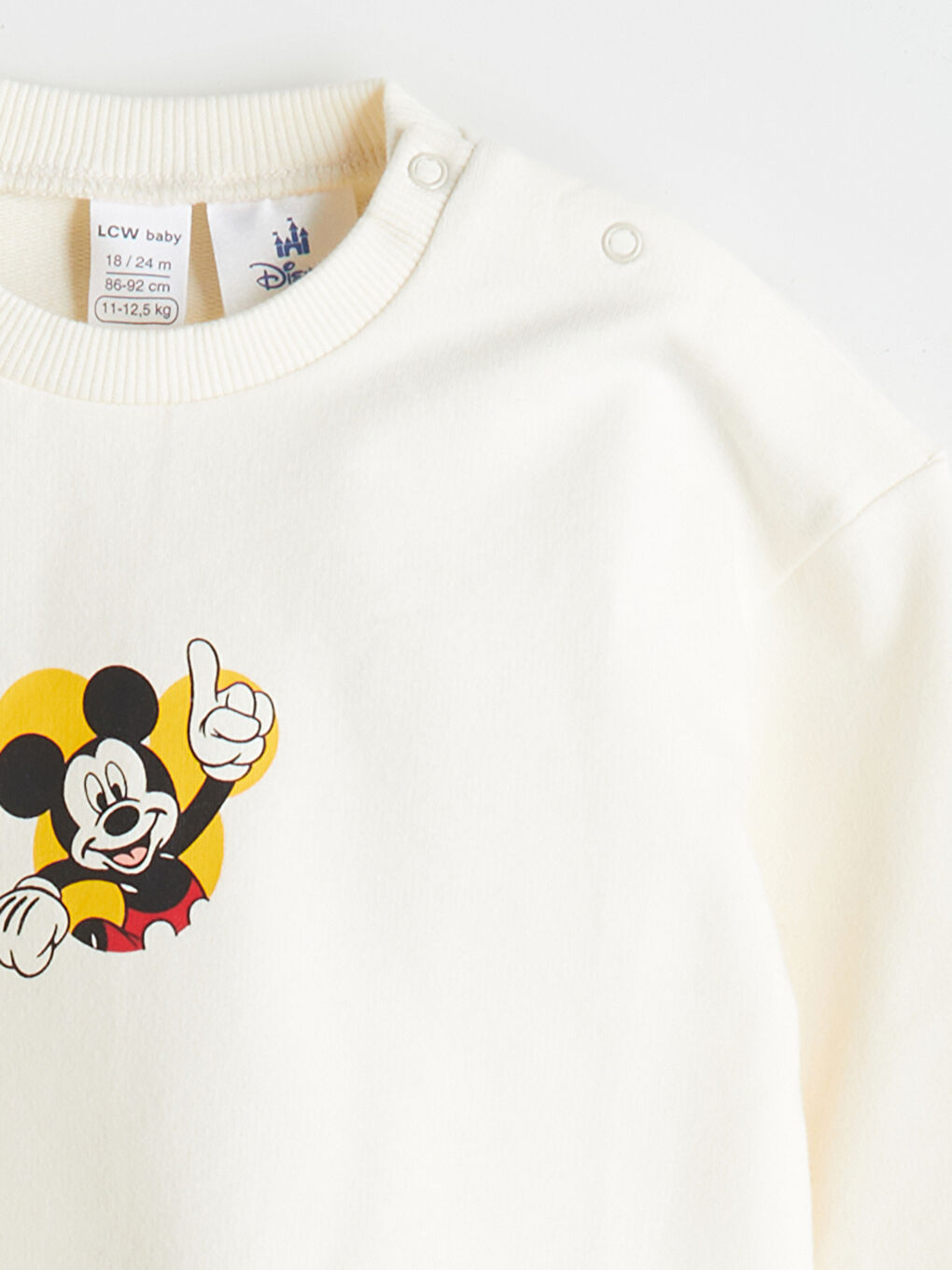 Crew Neck Mickey Mouse Printed Baby Boy Sweatshirt and Tracksuit Bottoms-3