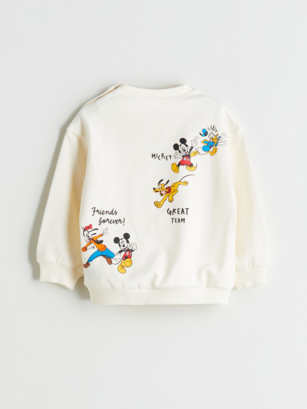 Crew Neck Mickey Mouse Printed Baby Boy Sweatshirt and Tracksuit Bottoms-4