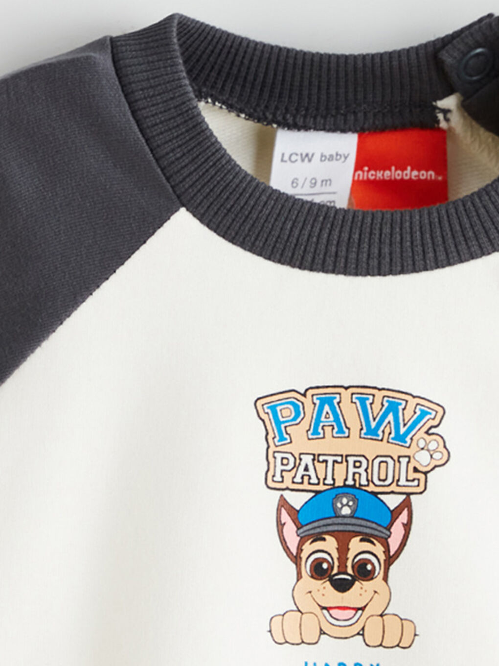 Bej Bisiklet Yaka Paw Patrol Baskılı Erkek Bebek Sweatshirt ve Eşofman Alt-5