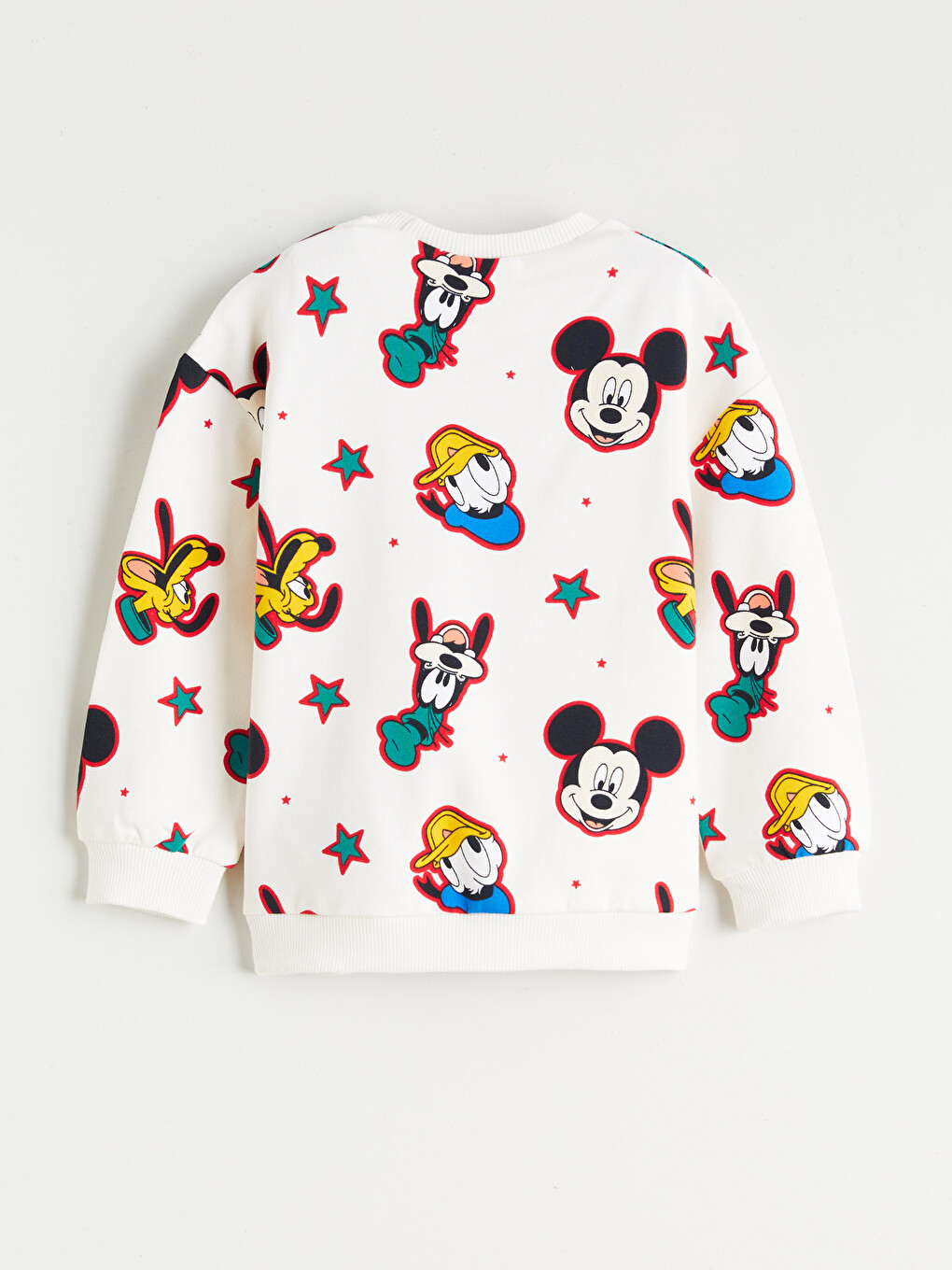 Bej Mickey Mouse Erkek Bebek Sweatshirt-1