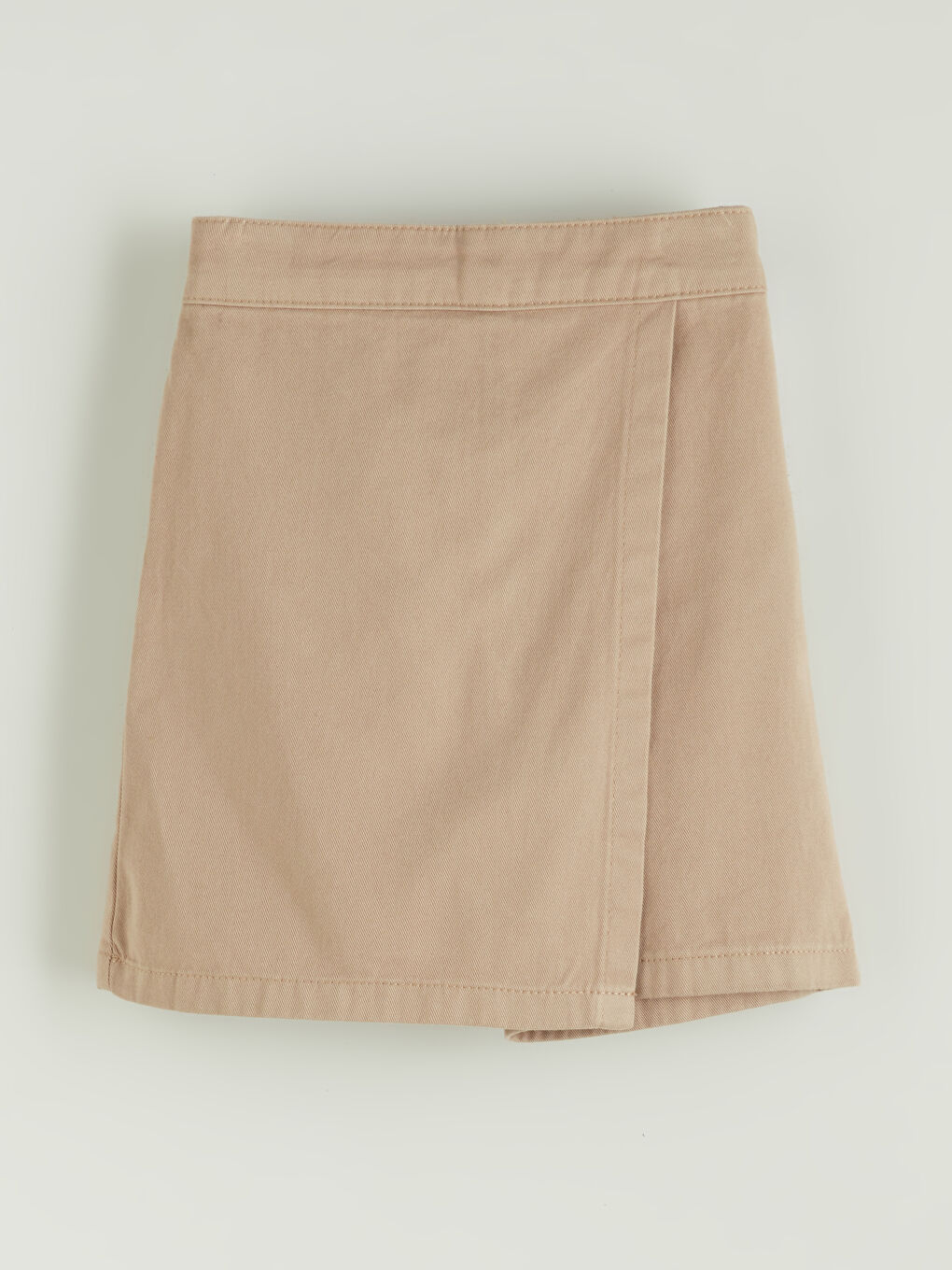 Bej Beli Lastikli Kız Çocuk Şort Etek