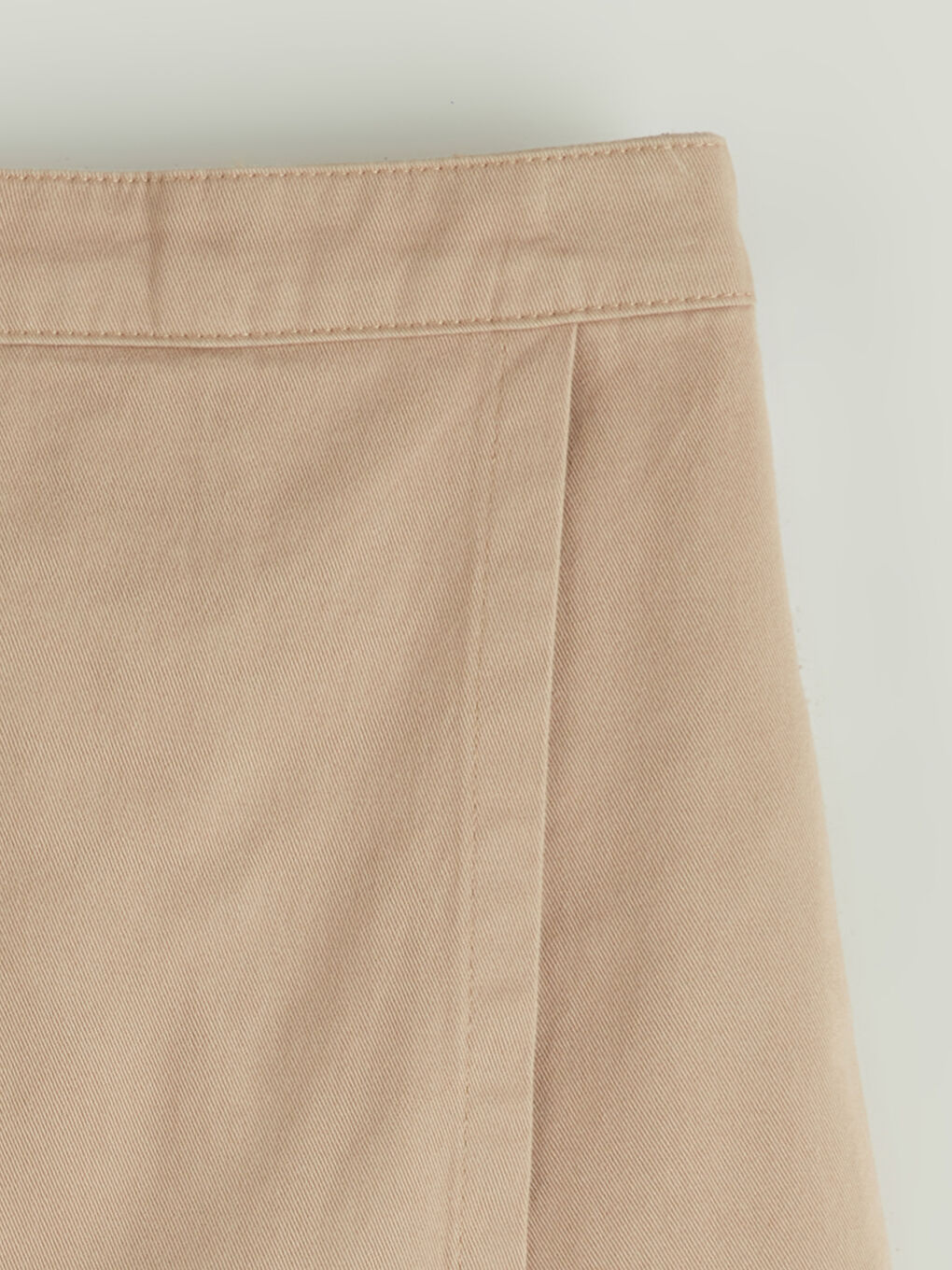 Bej Beli Lastikli Kız Çocuk Şort Etek-1