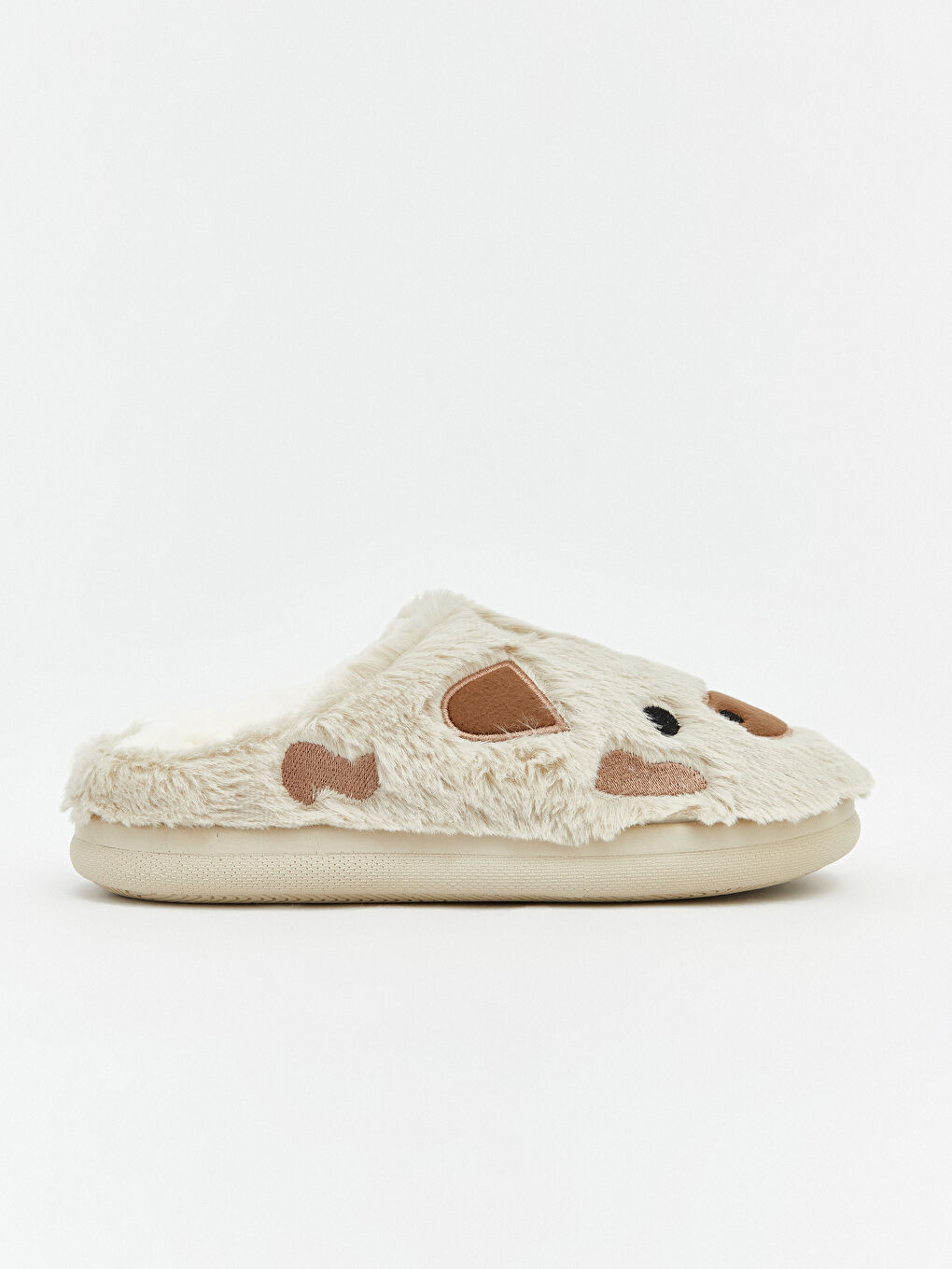 Bej Hayvan Nakışlı Kadın Ev Terliği-3