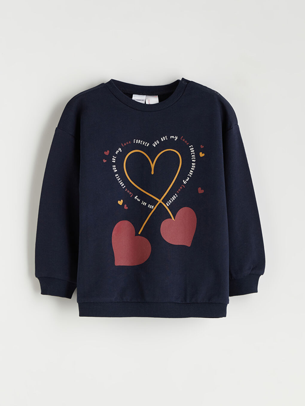Crew Neck Printed Baby Girls' Sweatshirt 2 Pack-4
