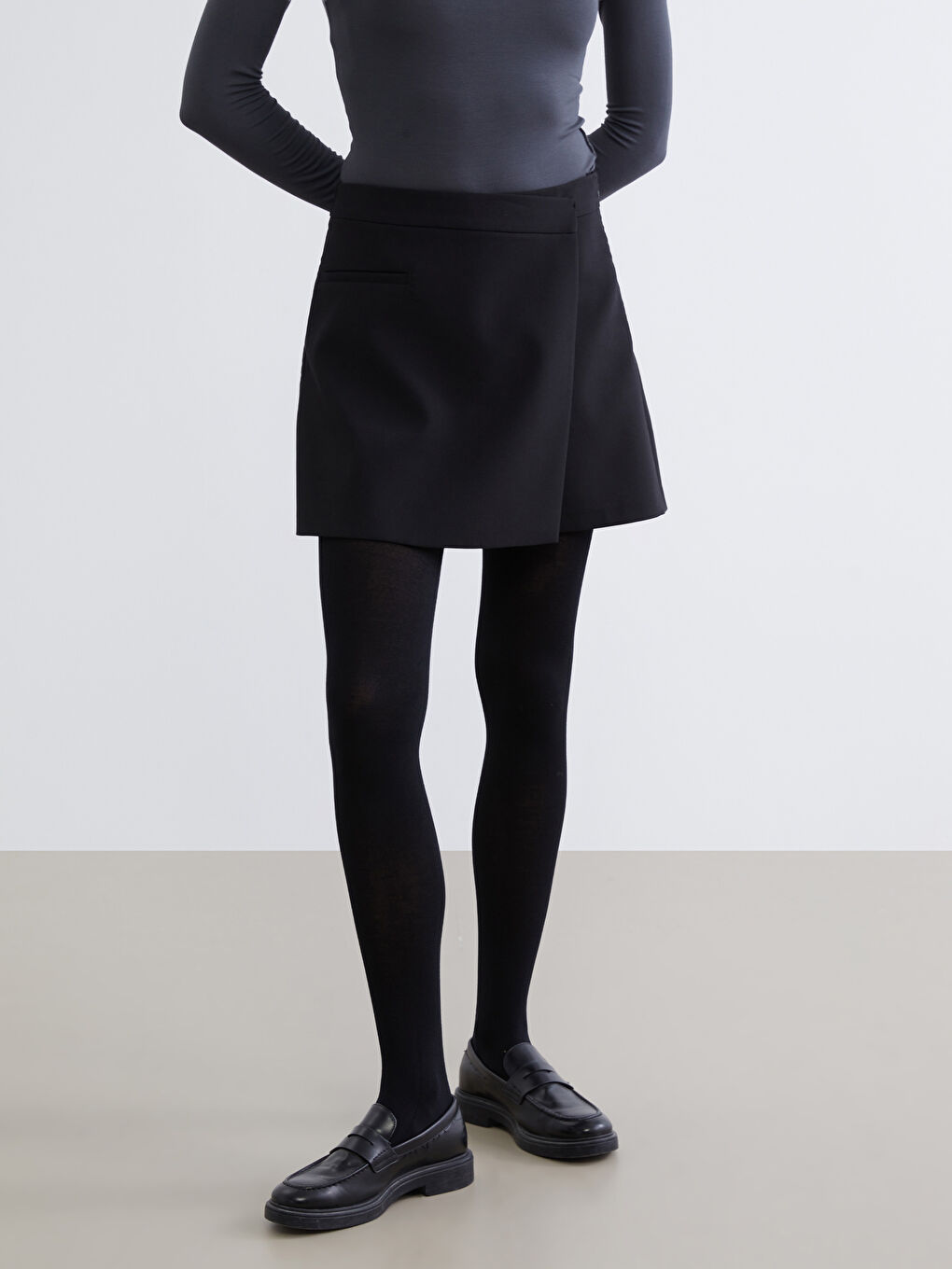 Siyah Modal Karışımlı Kadın Külotlu Çorap