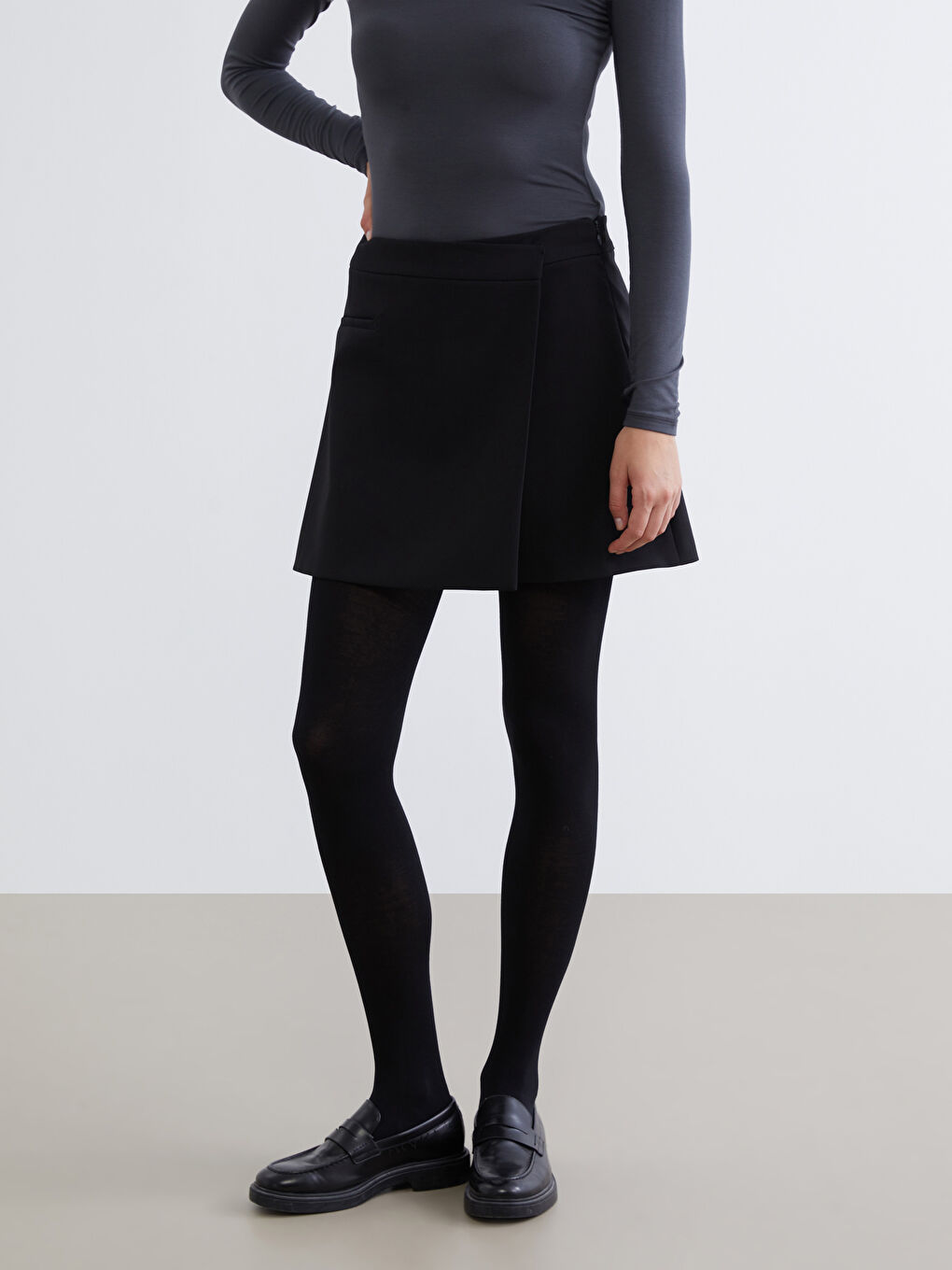 Siyah Modal Karışımlı Kadın Külotlu Çorap-2