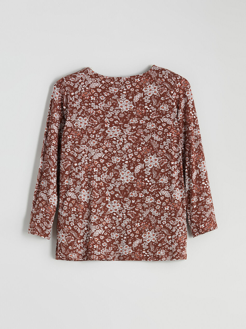 Crew Neck Floral Blouse-5