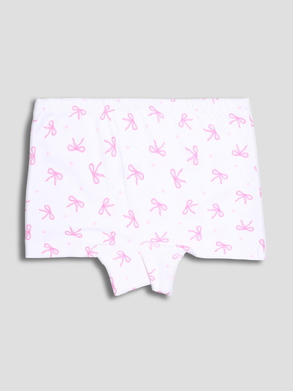 طقم سراويل بوكسر للبنات مطبوعة بفيونكة - ٣ قطع-2