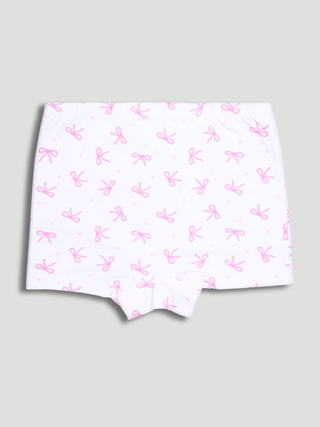 طقم سراويل بوكسر للبنات مطبوعة بفيونكة - ٣ قطع-4