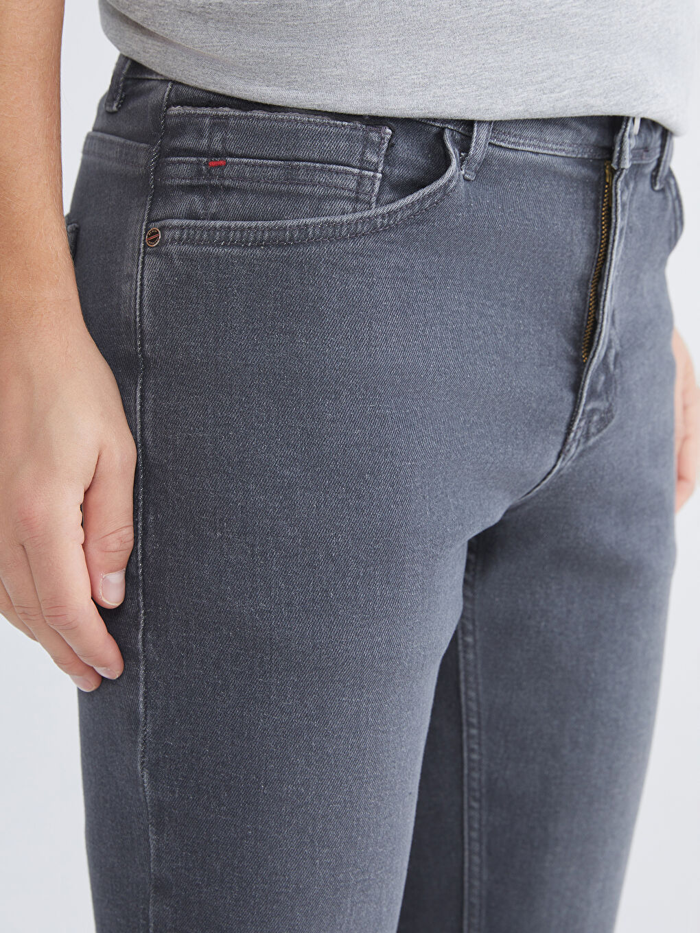 Gri 750 Slim Fit Erkek Jean Pantolon-2