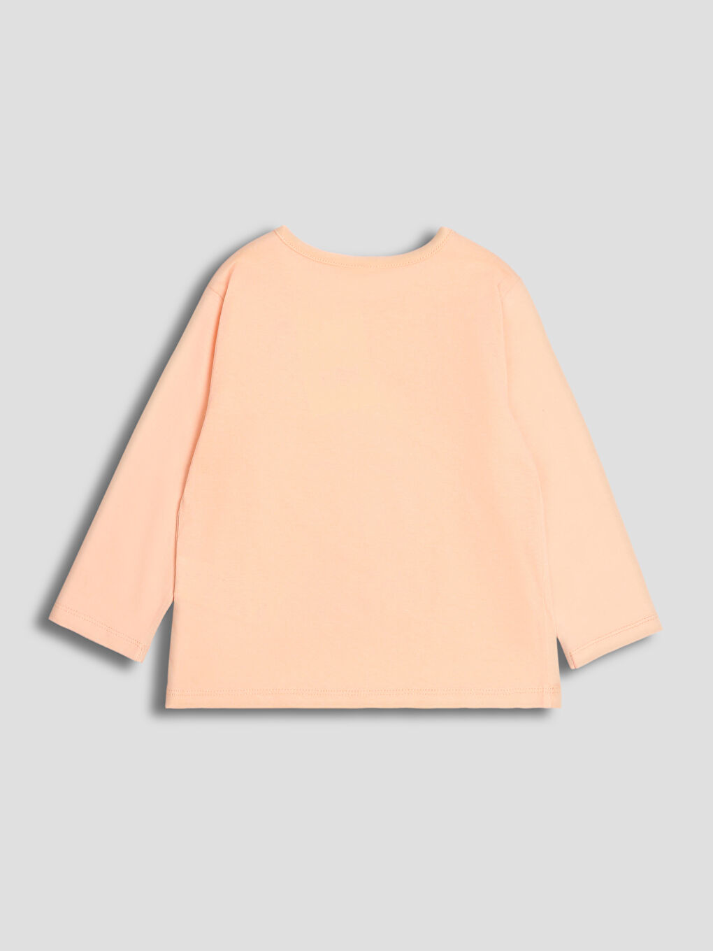 طقم بيجامة مطبوع بياقة دائرية للبنات-3