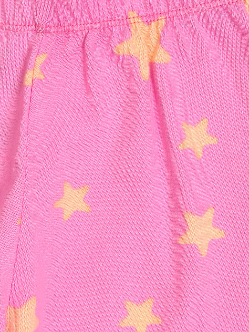 طقم بيجامة مطبوع بياقة دائرية للبنات-5