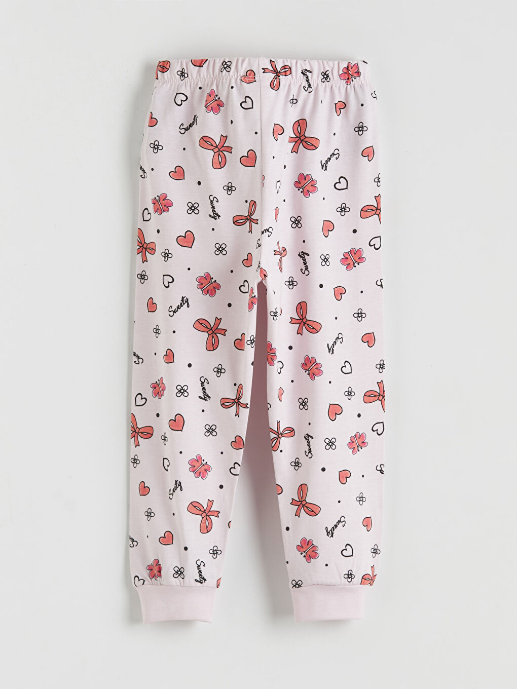 Crew Neck Printed Girls' Pyjama Set-9