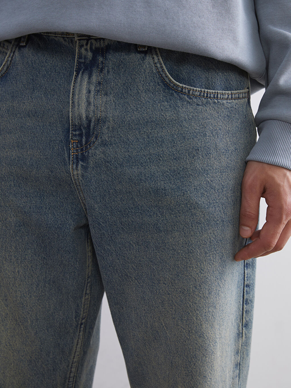 İndigo Baggy Fit Erkek Jean Pantolon-2