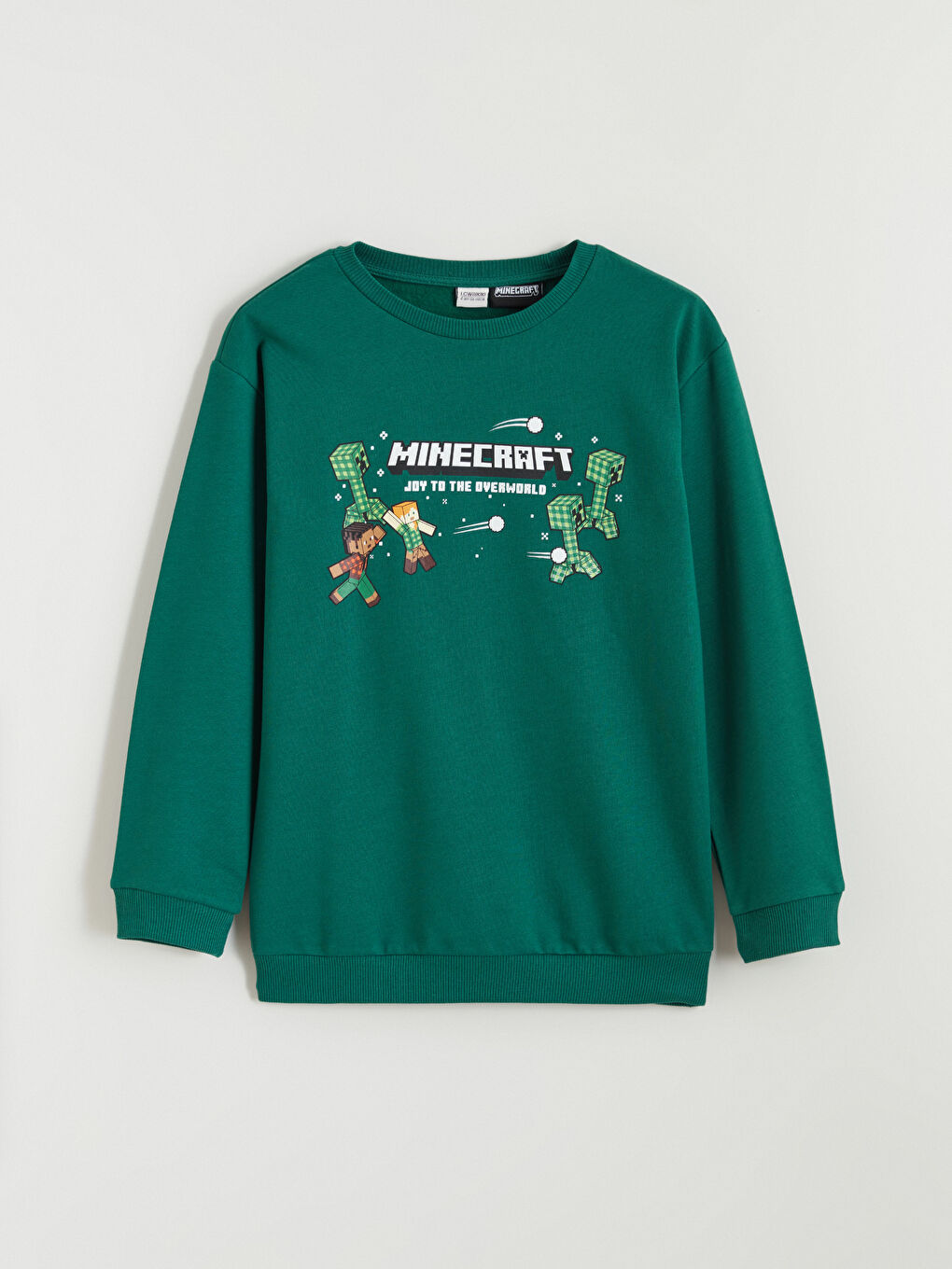 Crew Neck Minecraft Printed Boys' Sweatshirt