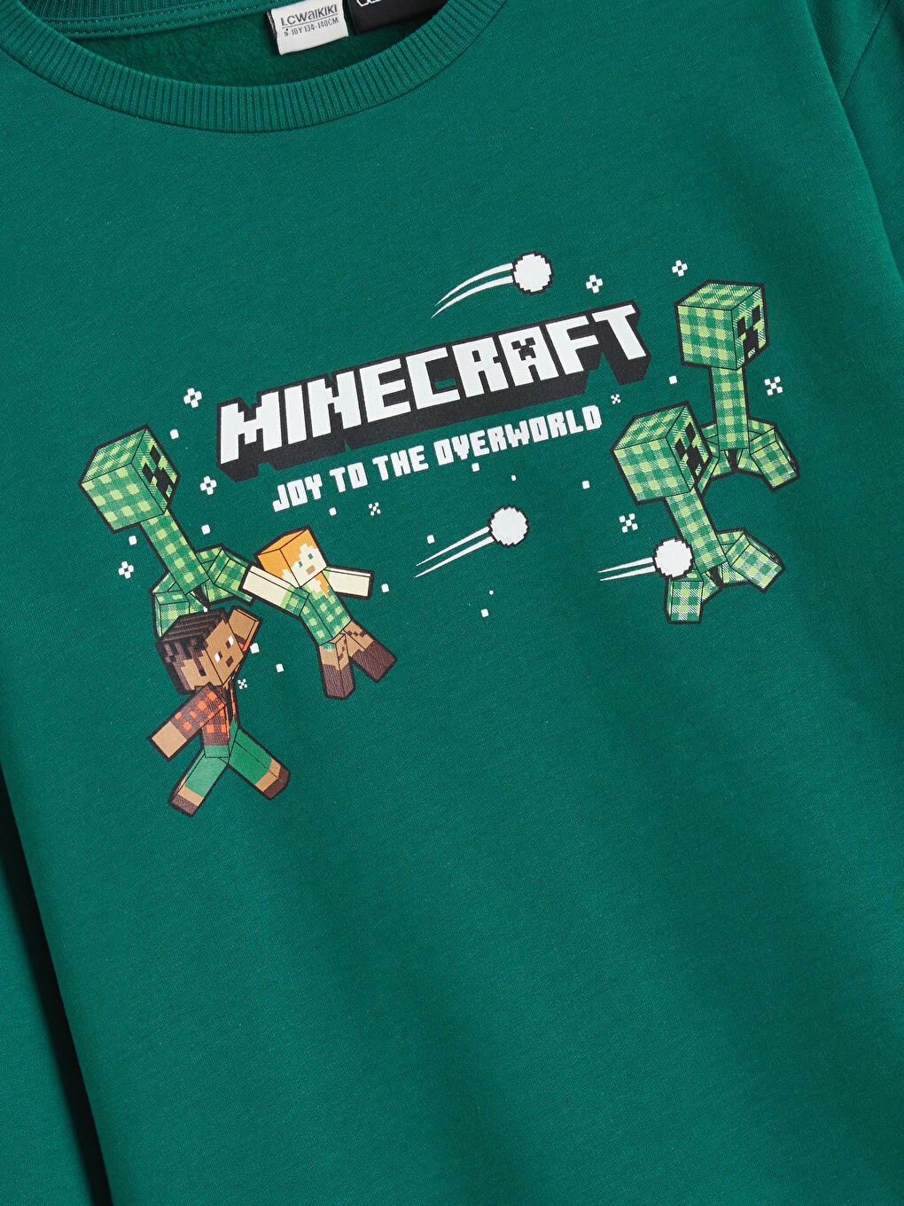 Crew Neck Minecraft Printed Boys' Sweatshirt-1