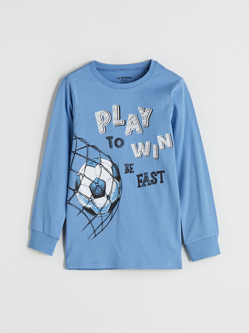 Crew Neck Printed Boys' Pyjama Set-1