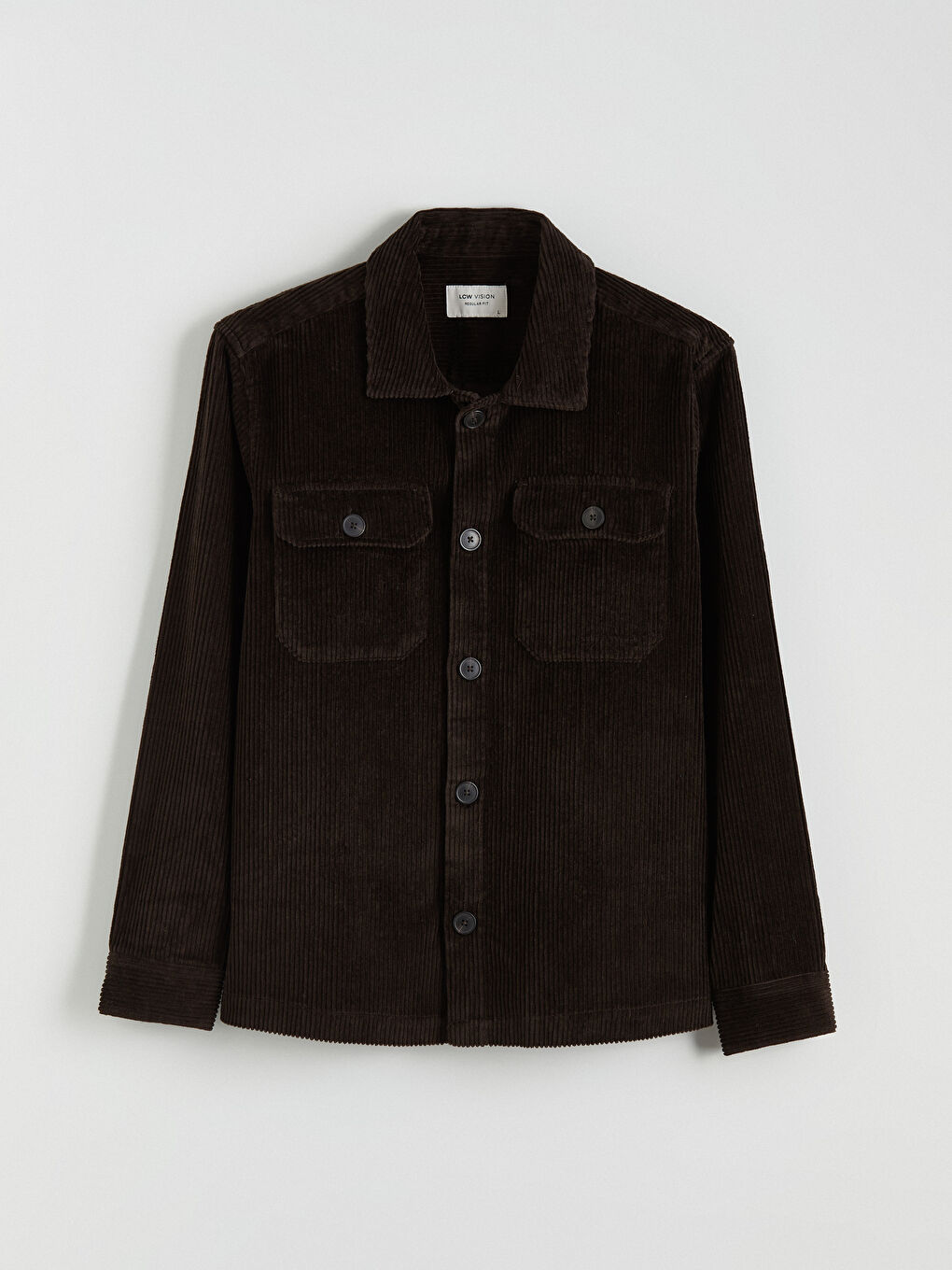 Kahverengi Gömlek Yaka Erkek Gömlek Ceket-4