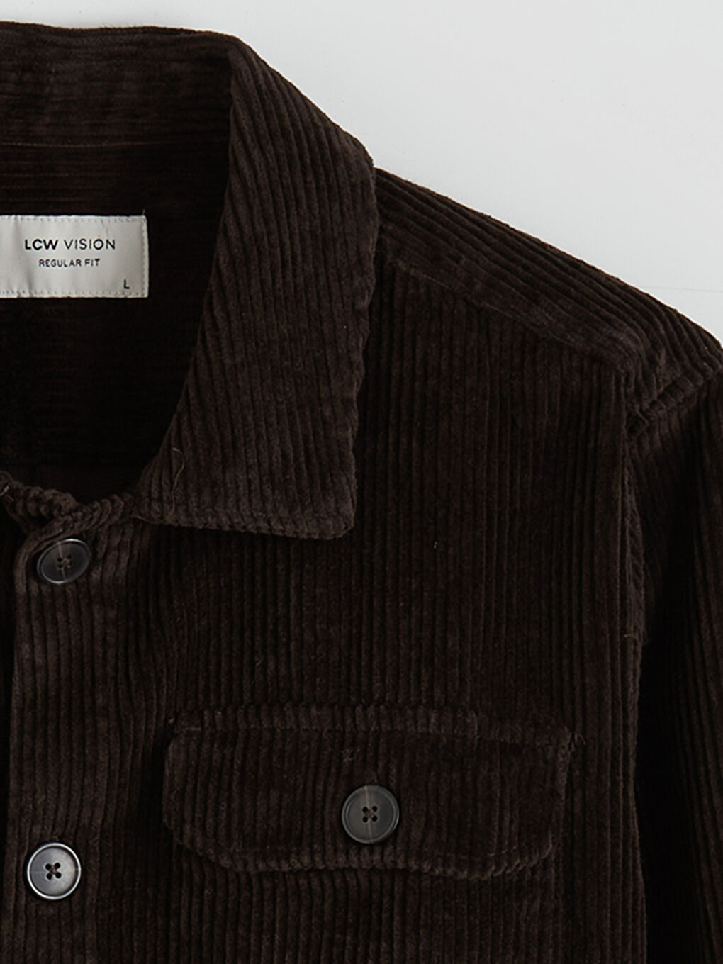 Kahverengi Gömlek Yaka Erkek Gömlek Ceket-5