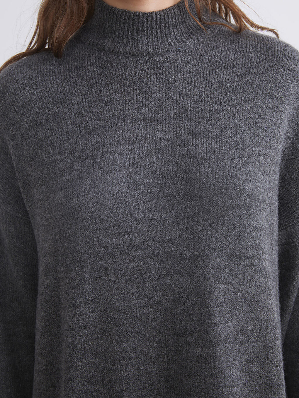 LCW Modest Neckband Tricot Dress -W5GF16Z8-CZM