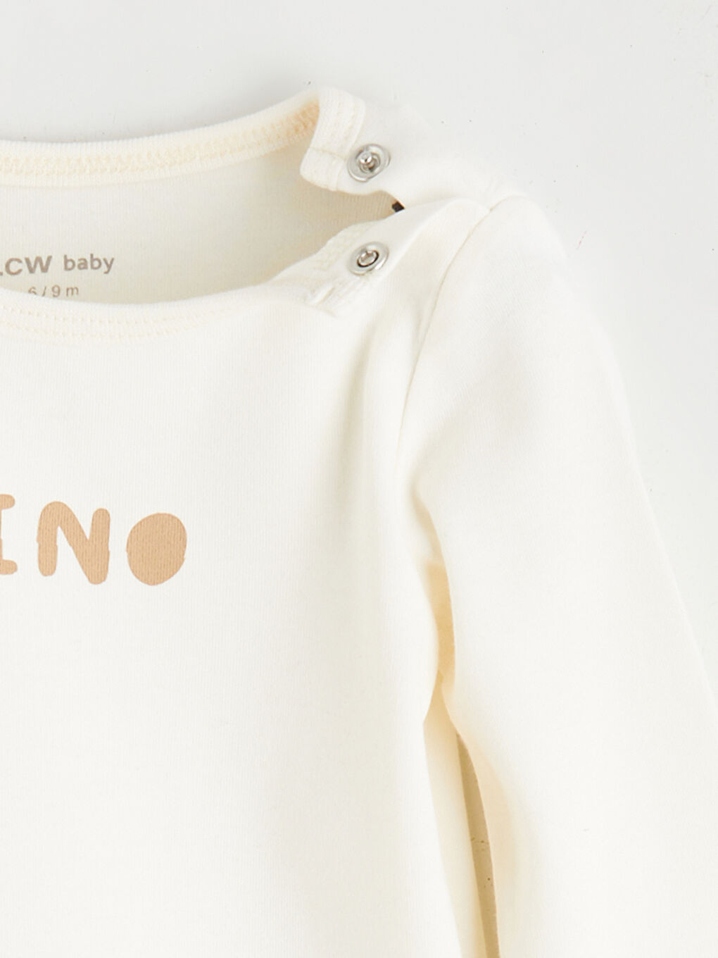 Bej Dino Baskılı Erkek Bebek Çıtçıtlı Body-3