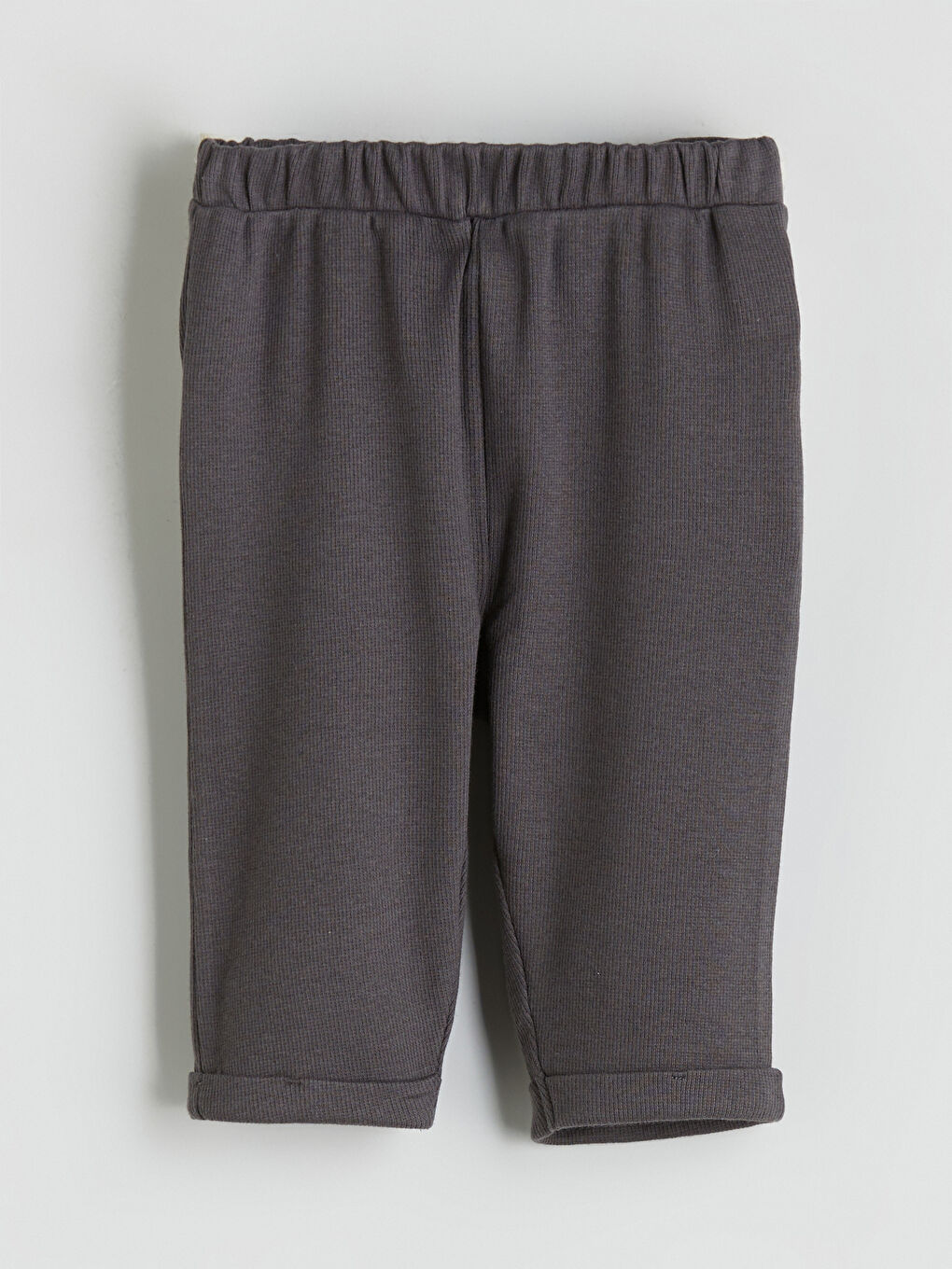 Gri Beli Lastikli Erkek Bebek Pantolon-1