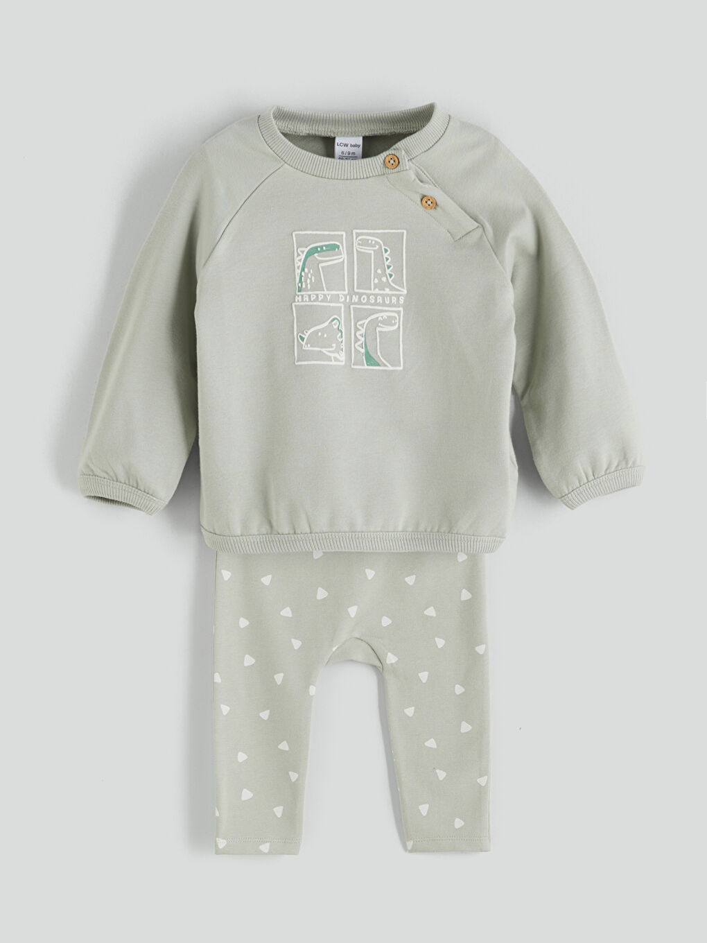 Baskılı Erkek Bebek Sweatshirt ve Pantolon