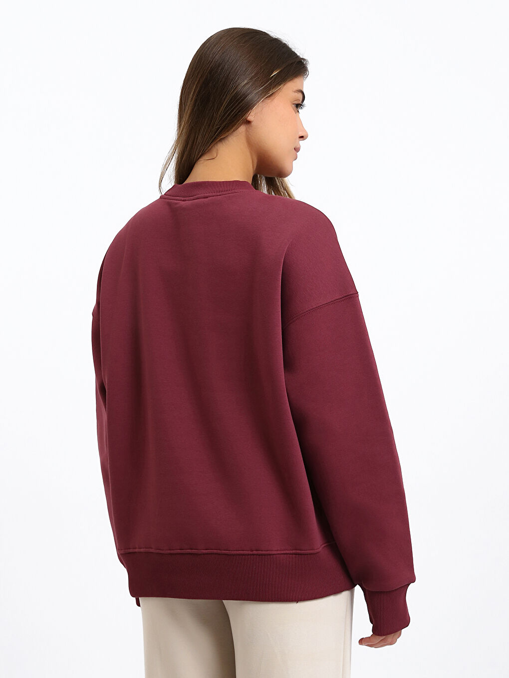 Paris Printed Oversize Women's Thick Sweatshirt-8