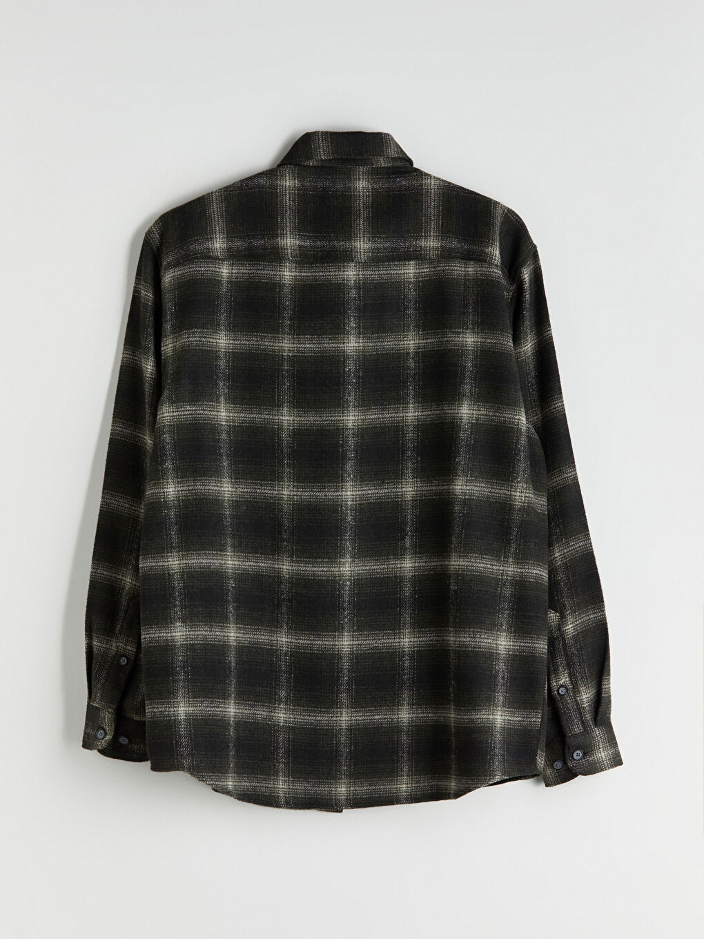 Regular Fit Long Sleeve Plaid Men's Flannel Shirt-5