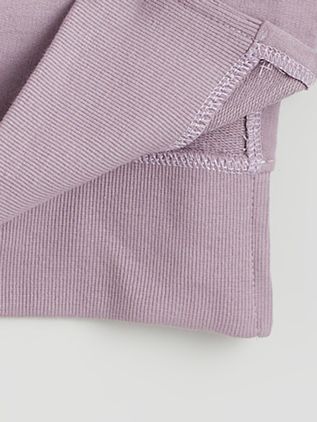 Lila Çiçekli Oversize Kadın Sweatshirt Tunik-5