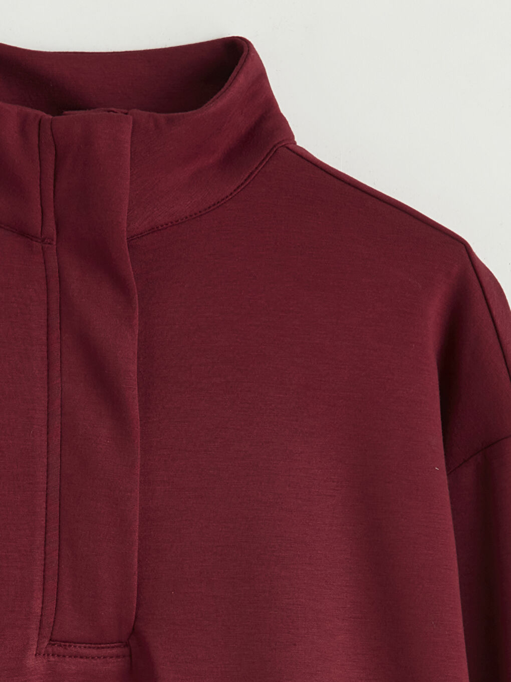 تونيك سويتشيرت بياقة قمع للسيدات-5