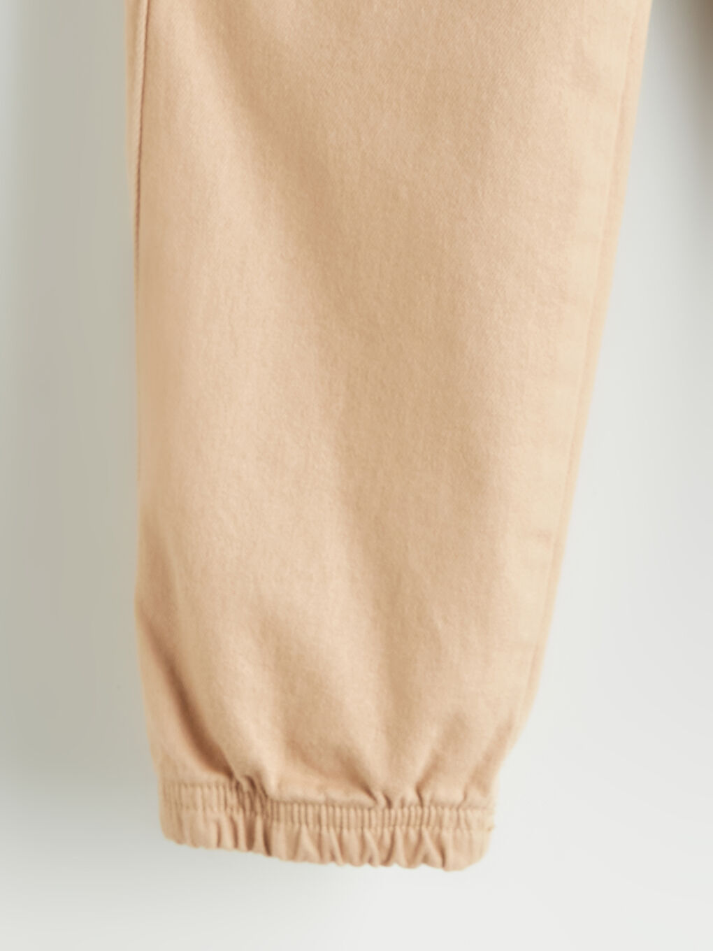 Bej Beli Lastikli Kız Çocuk Kargo Jogger Pantolon-1