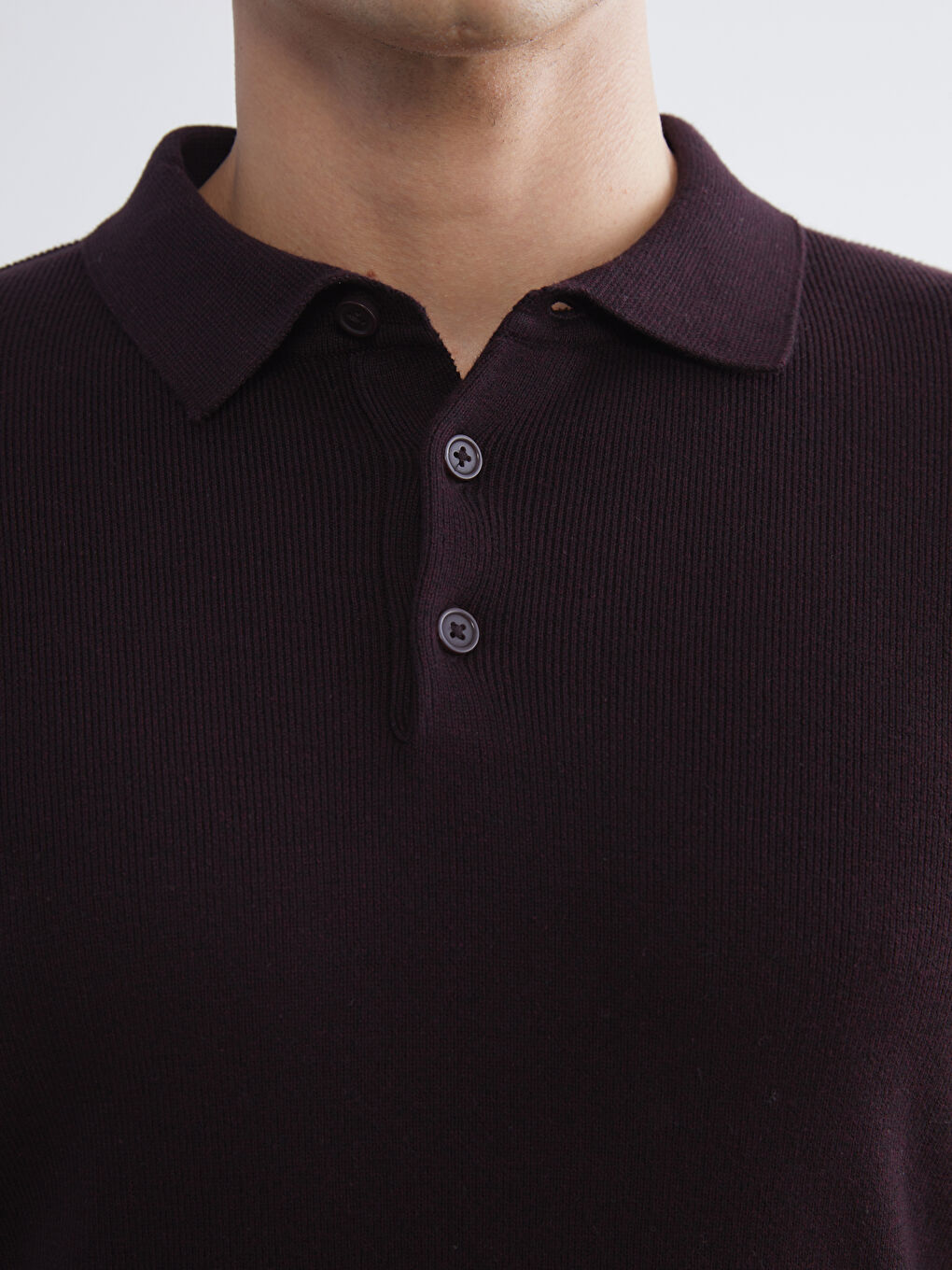 Standard Size Polo Collar Men's Sweater-2