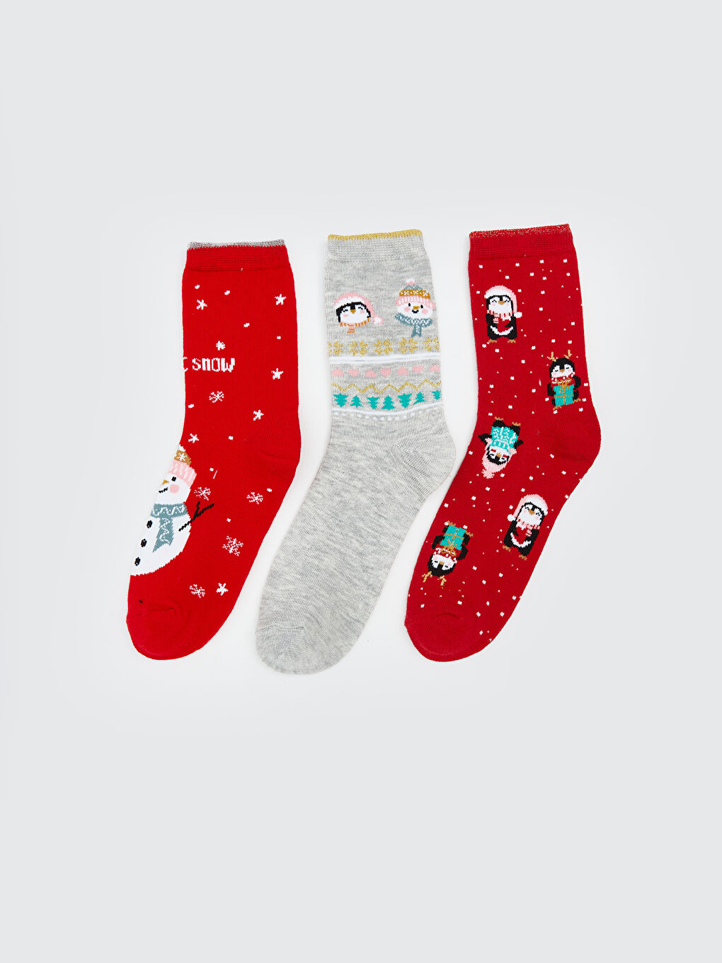 Patterned Girls' Ankle Socks 3-pack
