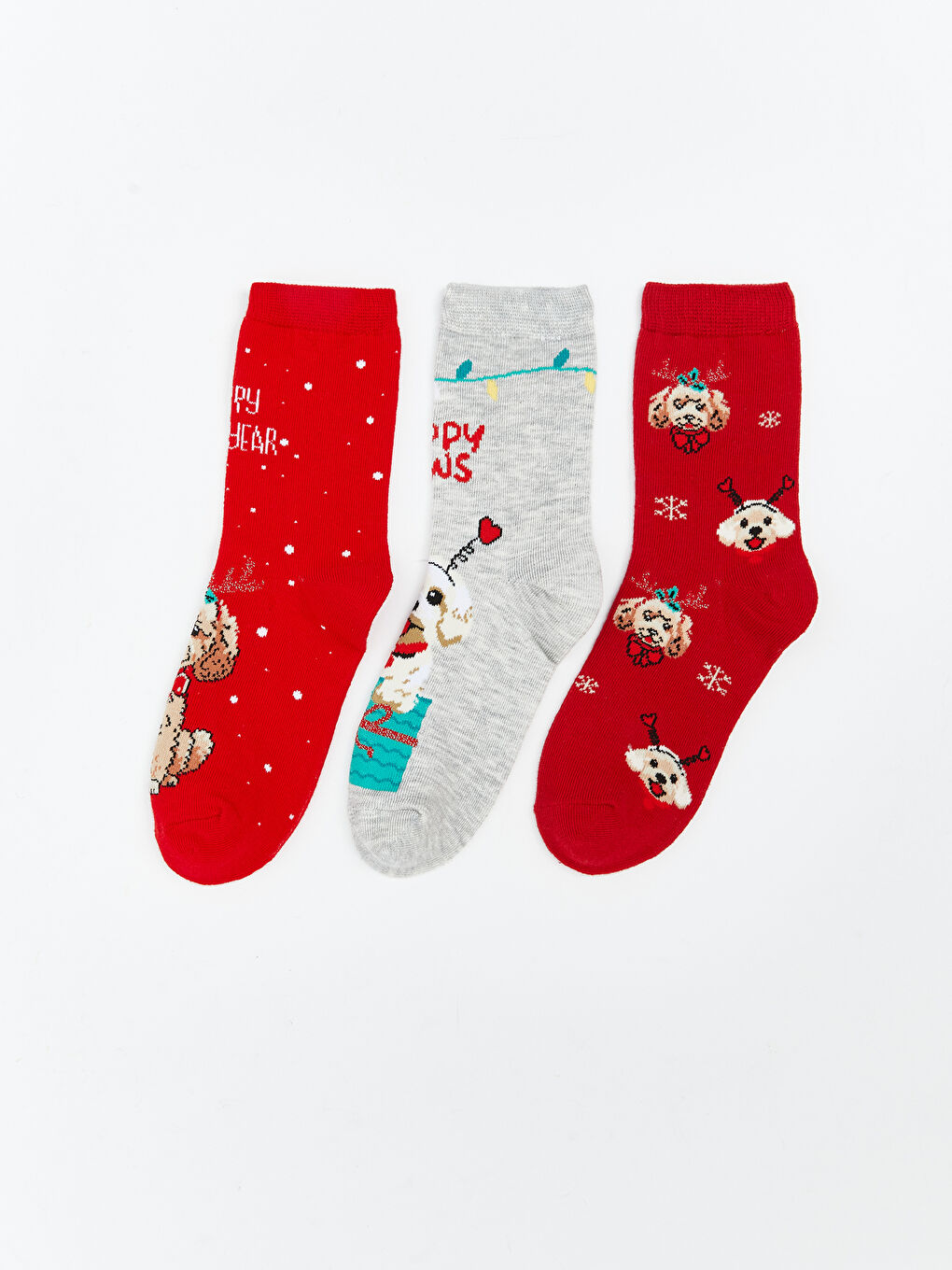 Christmas Themed Girls' Ankle Socks 3-packs