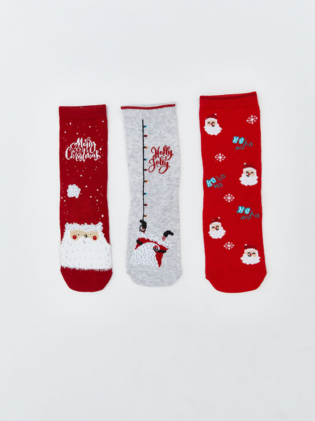 қыздарға арналған рождестволық тақырыптағы тобық шұлықтары 3 данадан тұратын