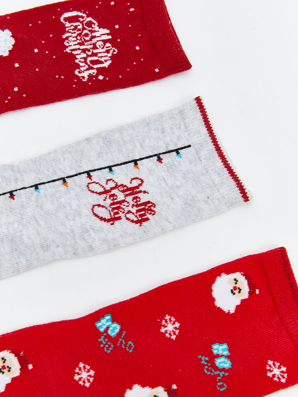 қыздарға арналған рождестволық тақырыптағы тобық шұлықтары 3 данадан тұратын-2